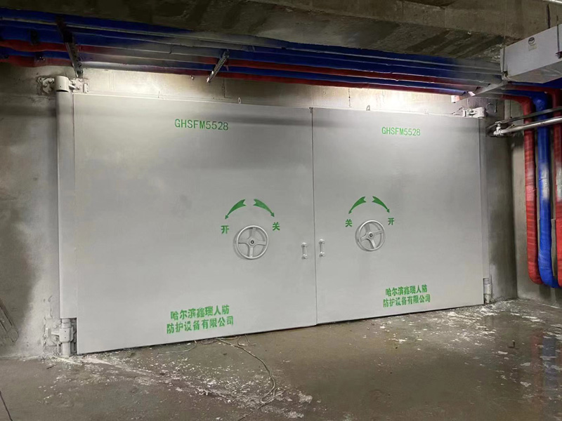 钢结构活门槛双扇防护密闭门